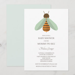 Bumblebee mammie om Baby shower uit te nodigen Kaart