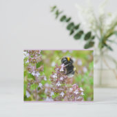 Bumblebee met buff-tailed op Briefkaart van Garden (Staand voorkant)