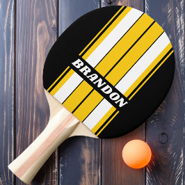 Bumblebee Nostalgische Bord Strepen met Naam Tafeltennisbatje