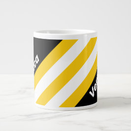 Bumblebee Nostalgische Strepen met Naam Grote Koffiekop