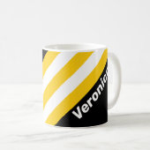 Bumblebee Nostalgische Strepen met Naam Koffiemok (Voorkant rechts)