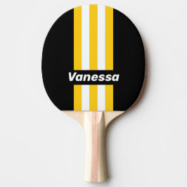 Bumblebee Nostalgische Strepen Speldje met Naam Tafeltennisbatje