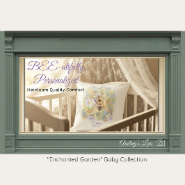 Bumblebee Nursery Pillow | Whimsical Garden Kussen