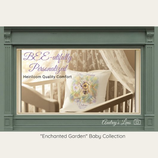 Bumblebee Nursery Pillow | Whimsical Garden Kussen
