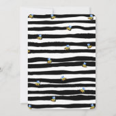 Bumblebee Oh Babee Geel Zwart Wit Baby shower Kaart (Achterkant)