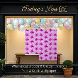 Bumblebee on Pink Cosmos Flower Behang