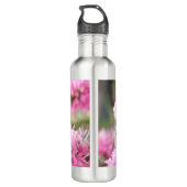 Bumblebee on Pink Flowers  Waterfles (Achterkant)