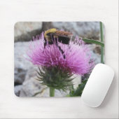 Bumblebee oogst een Paarse thyristoren Muismat (Met muis)