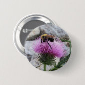 Bumblebee oogst een Paarse thyristoren Ronde Button 5,7 Cm (Voorkant /achterkant)