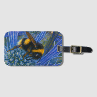 Bumblebee op Blue Thistle Bagagelabel