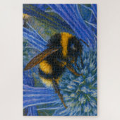 Bumblebee op Blue Thistle Legpuzzel (Verticaal)