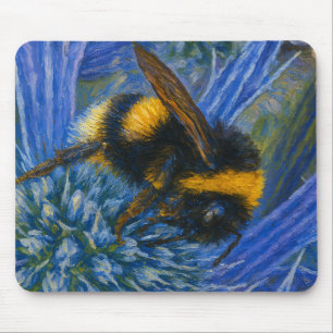 Bumblebee op Blue Thistle Muismat