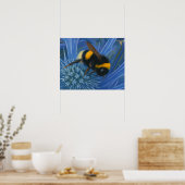 Bumblebee op Blue Thistle Poster (Keuken)