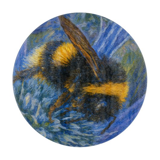 Bumblebee op Blue Thistle Snijplank (Voorkant)