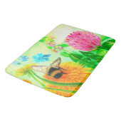 Bumblebee op dandelion badmat (Gekanteld)