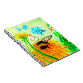 Bumblebee op dandelion notitieboek (Rechterzijde)