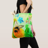Bumblebee op dandelion tote bag (Dichtbij)
