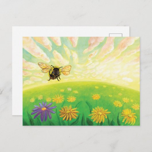 Bumblebee op de horizon briefkaart (Voorkant / Achterkant)