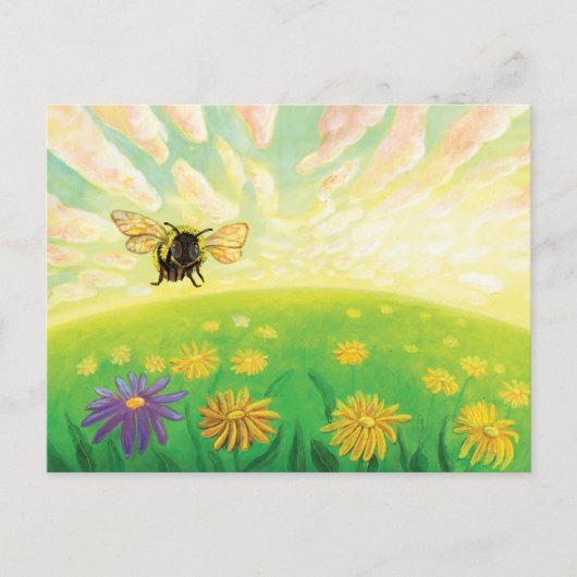 Bumblebee op de horizon feestdagenkaart (Voorkant)