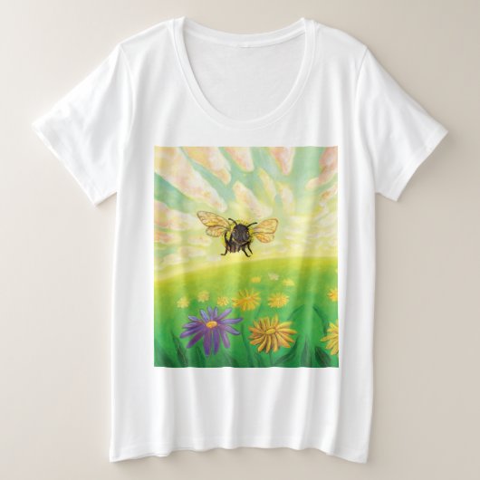 Bumblebee op de horizon grote maat t-shirt (Design voorkant)