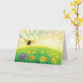 Bumblebee op de horizon kaart (Gele Bloem)