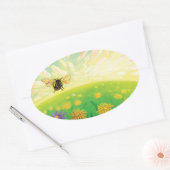 Bumblebee op de horizon ovale sticker (Envelop)