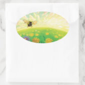 Bumblebee op de horizon ovale sticker (Tas)