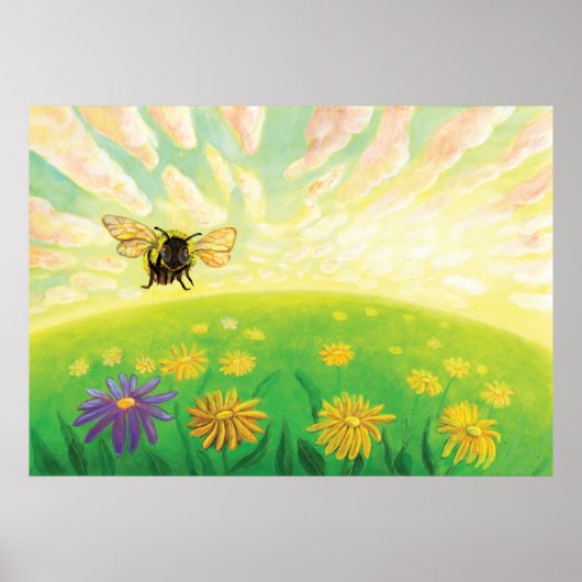 Bumblebee op de horizon poster (Voorkant)