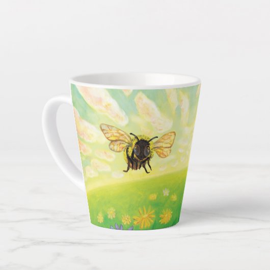 Bumblebee op de Horizon small Latte Mok (Linkerhoek)