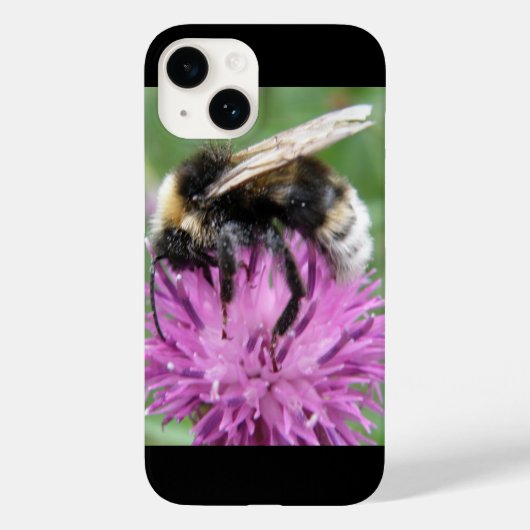 Bumblebee op een Thistle Case-Mate iPhone Case (Achterkant)
