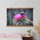 Bumblebee op een Thistle Hangend Wandkleed (Slaapkamer)
