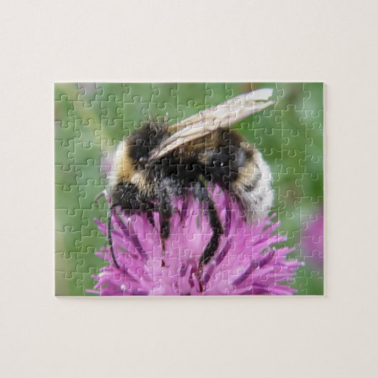 Bumblebee op een Thistle Puzzle Legpuzzel (Horizontaal)