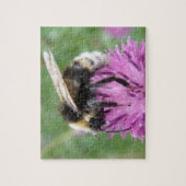 Bumblebee op een Thistle Puzzle Legpuzzel (Verticaal)