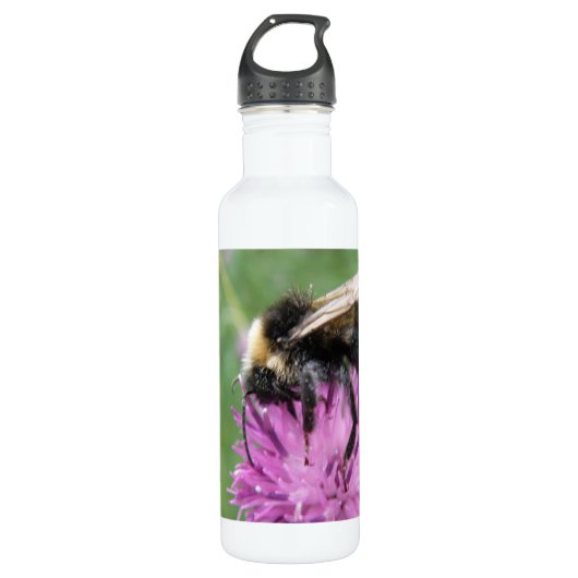 Bumblebee op een Thistle Waterfles (Voorkant)