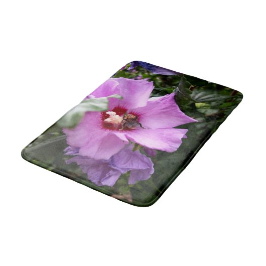 Bumblebee op Hibiscus Flower Badmat (Gekanteld)