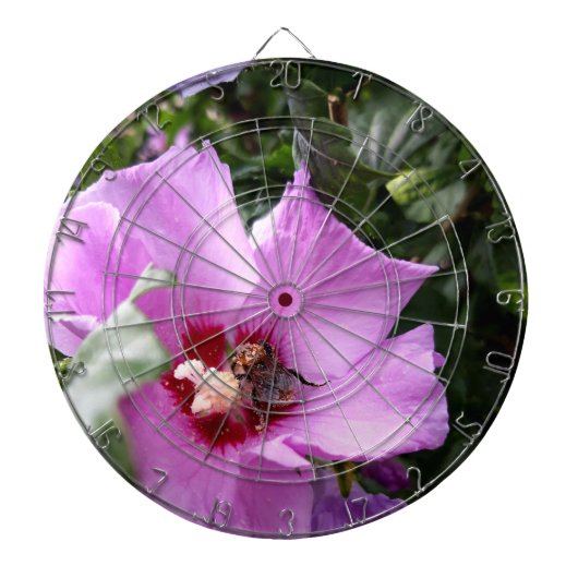Bumblebee op Hibiscus Flower Dartbord (Voorkant)