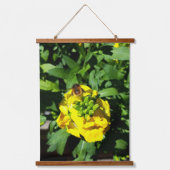 Bumblebee op Hibiscus Flower Hangend Wandkleed (Voorkant 3)