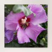 Bumblebee op Hibiscus Flower Legpuzzel (Horizontaal)