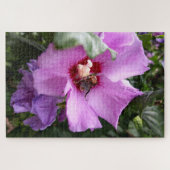 Bumblebee op Hibiscus Flower Legpuzzel (Horizontaal)