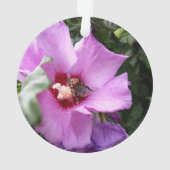 Bumblebee op Hibiscus Flower Ornament (achterkant)