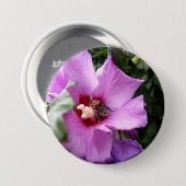 Bumblebee op Hibiscus Flower Ronde Button 7,6 Cm (Voorkant /achterkant)