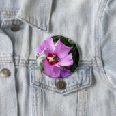 Bumblebee op Hibiscus Flower Ronde Button 7,6 Cm (In situ)
