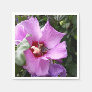 Bumblebee op Hibiscus Flower Servet