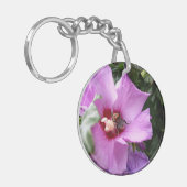 Bumblebee op Hibiscus Flower Sleutelhanger (Voorkant Links)