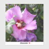 Bumblebee op Hibiscus Flower Sticker (Vel)