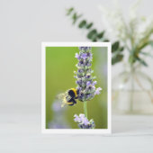 Bumblebee op Lavender Briefkaart (Staand voorkant)