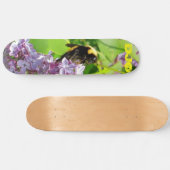 Bumblebee op Lila Struik met je initialen Persoonlijk Skateboard (Horizontaal)