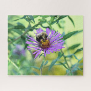 Bumblebee op Paarse Daisy Legpuzzel