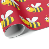 Bumblebee op rood cadeaupapier (Rol Hoek)