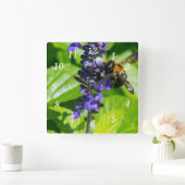 Bumblebee op Salvia wandklok (Huis)
